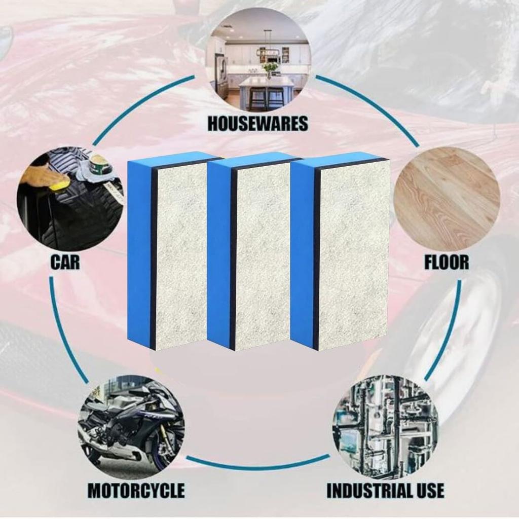 XSAJU Car Wash Sponge Set of 10, Coating, Compound Application,