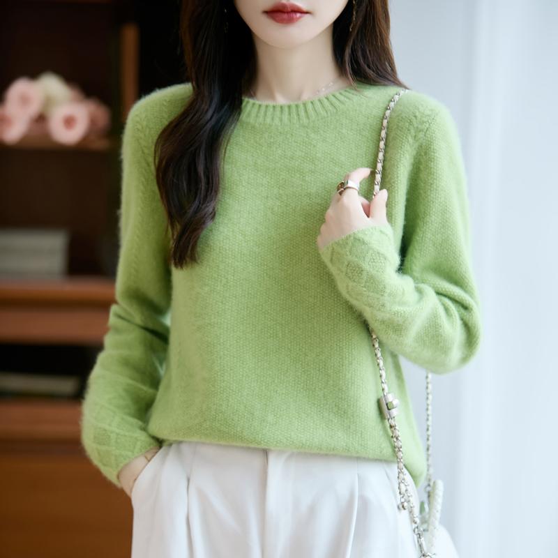 Dámský kašmírový svetr Kašmír Qinghe 30% kašmír 70% vlna podzimní a zimní pulovr hřejivý a módní