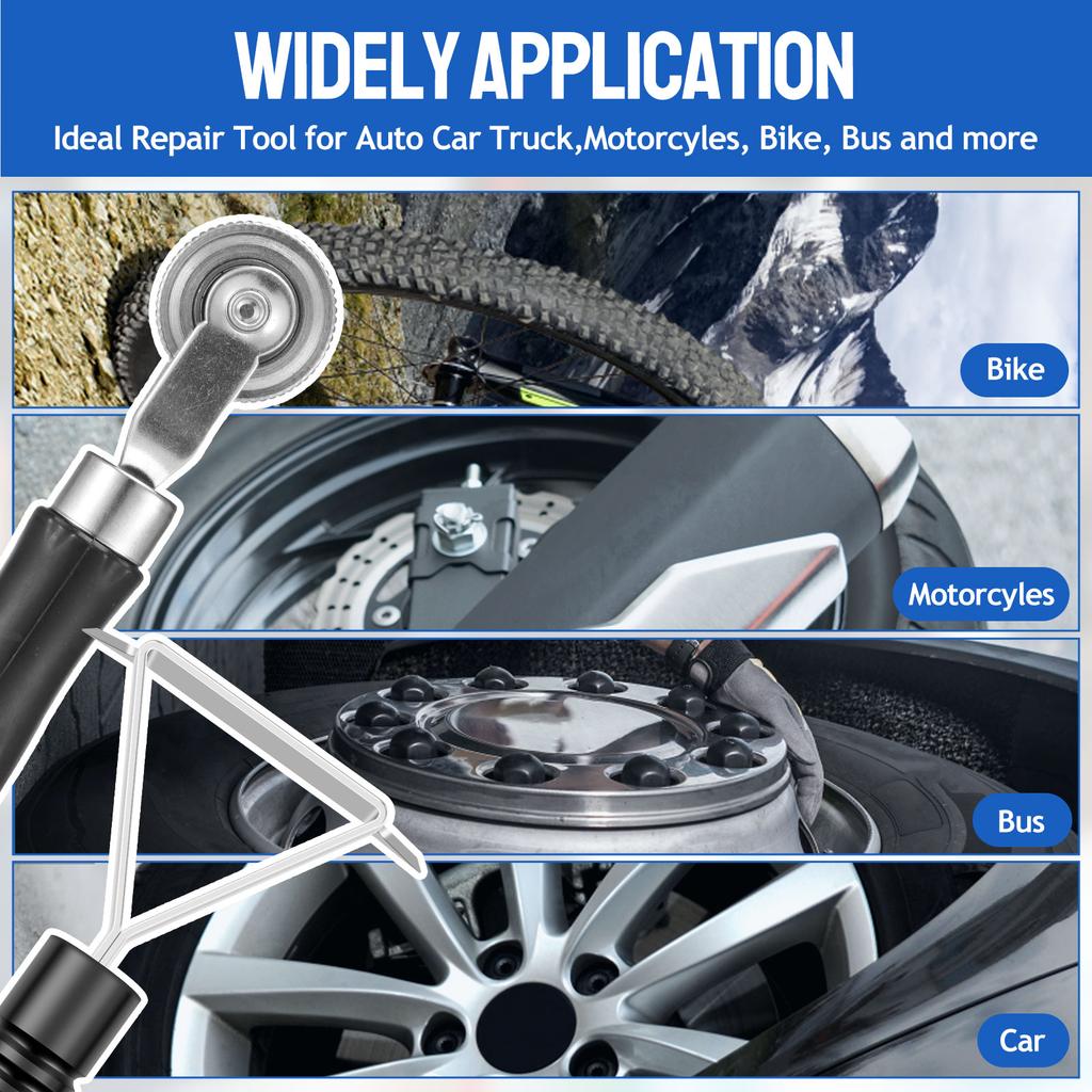 1Set Tire Repair Patch Tools Kit Car Truck Motorcycle Tire Repair Tools Buffing Wheel High Speed Tyre Grinding Head Tire Scraper