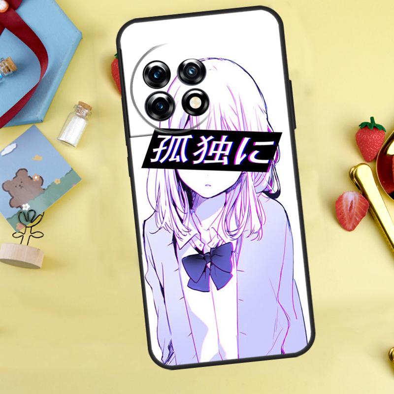 Sad Anime Aesthetic Senpai Case For OnePlus 12R 10R 13R 13T 15 13 12 11 10 9 10T 8T Nord CE 5 2 3 4 Lite N20 N30 Cover