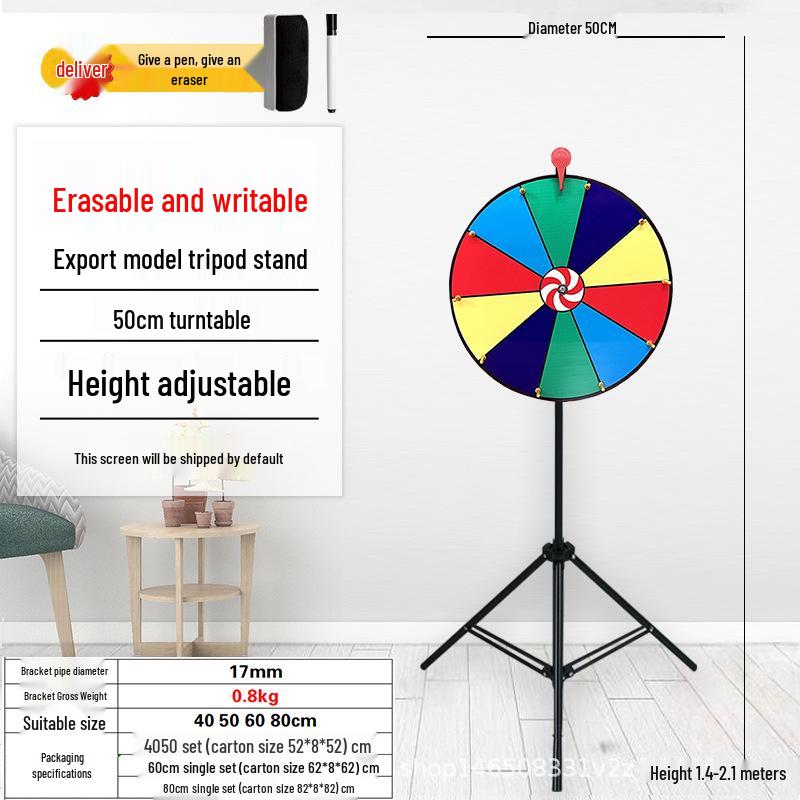 Entertainment Game Turntable: Wipeable Iron Lucky Lottery Spinner