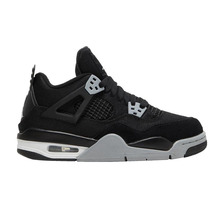 Jordan 4 Retro Black Canvas (GS) 36