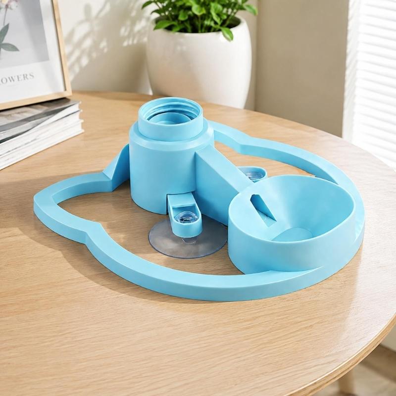Replacement Pet Water Dispenser Base, 6.50 X 6.10 In ABS Drinking Station with Screw-Style Mount, Bottle Not Included