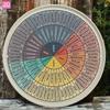 D-Dur A Ein Vintage-Aluminiumschild mit einem Emotionsrad-Diagramm für die psychische Gesundheitsberatung, geeignet zur Dekoration von Gerichten