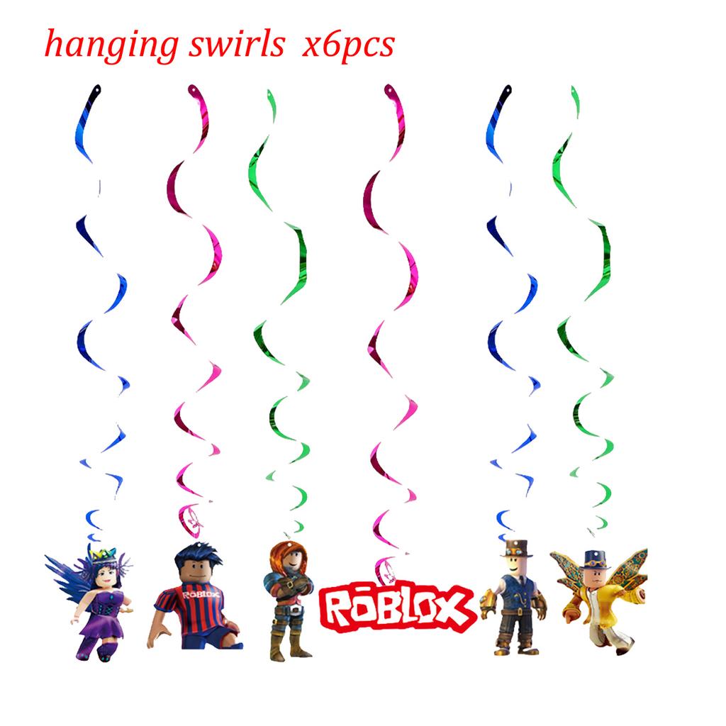 Roblox Birthday Party Decorations Supplie Game Celebration Balloons Disposable Tableware Cup Plate Baby Shower Toys Round Sensory Compression Bouncy