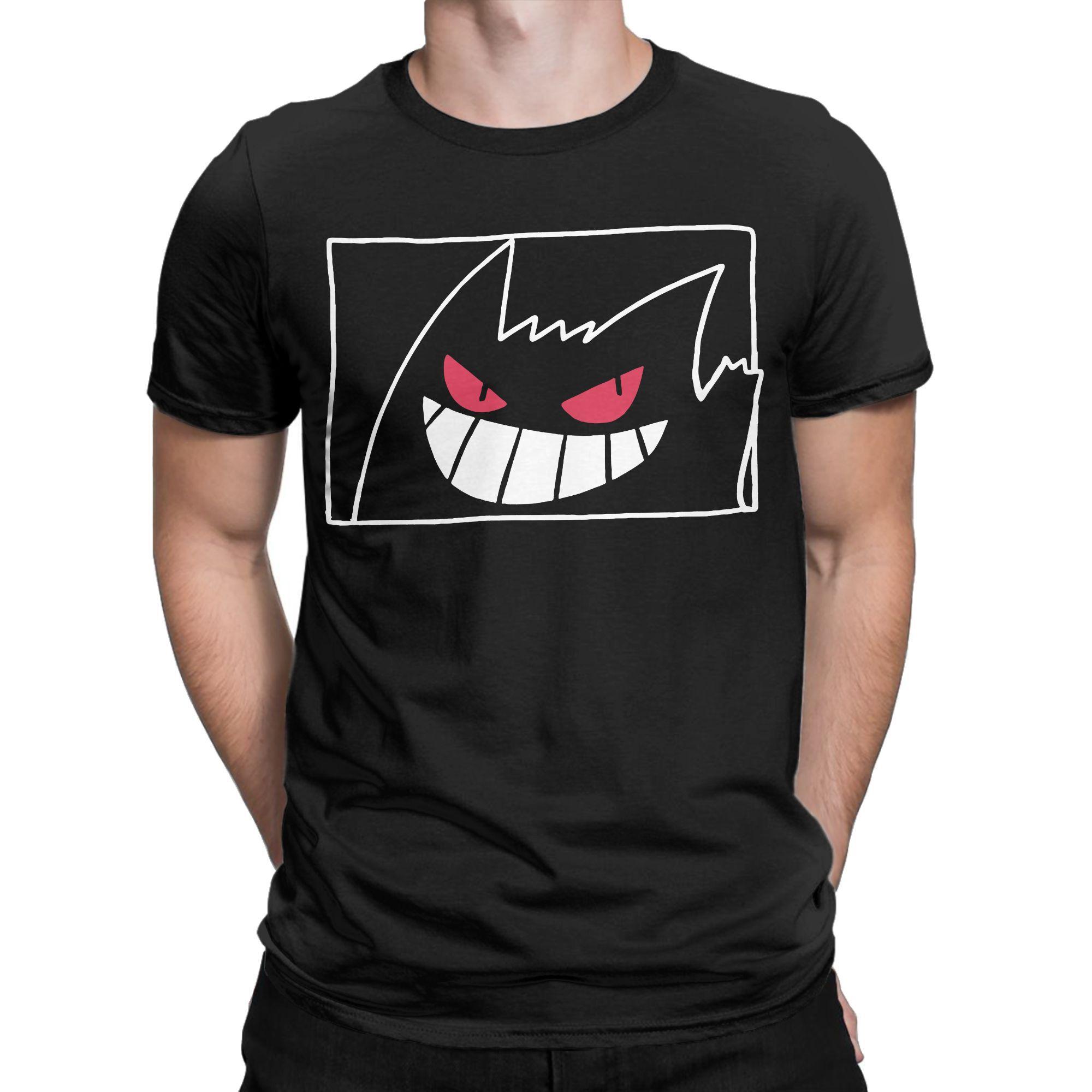 Comfortable season Ghost Gym T-shirt voor Heren Katoenen T-shirt Gengar Kaiju Japanse Stijl Zak T-shirt Korte Mouw Kleding Cadeau Idee XXL