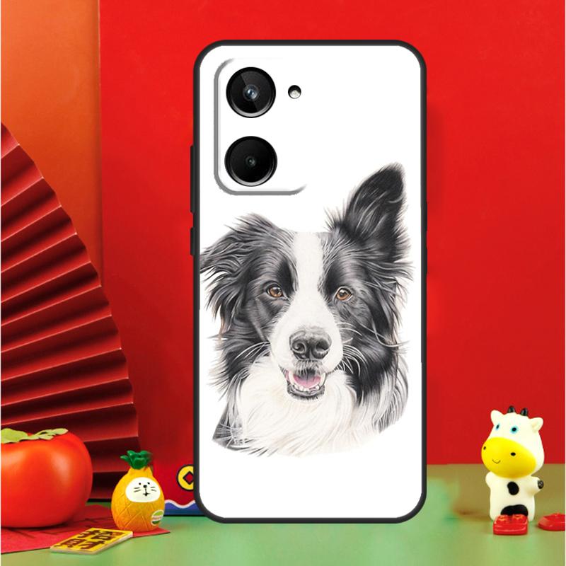 Border Collie Aquarell für Realme 15 Pro GT7 GT6 10 11 12 13 14 Pro Plus C67 C63 C61 C55 C51 C53 C35 C75 C65 Hülle