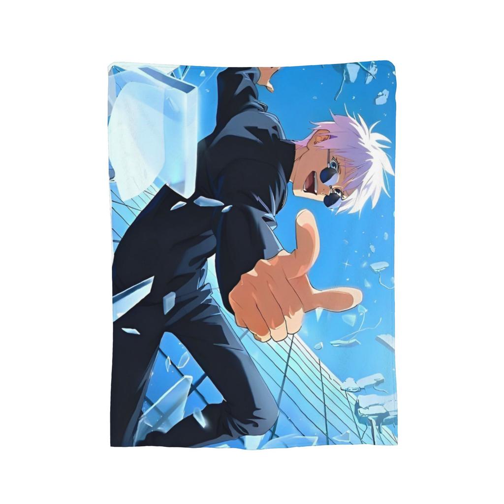 Yuji Itadori aus dem Anime Jujutsu Kaisen – Plüschdecke, tolle Kuscheldecke für Zuhause, 125 x 100 cm, Tagesdecke