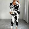 Plus Size Butterfly Floral Print 3 Piece Outfit, Long Sleeve Open Front Cardigan Cami Top Leggings Set for Women