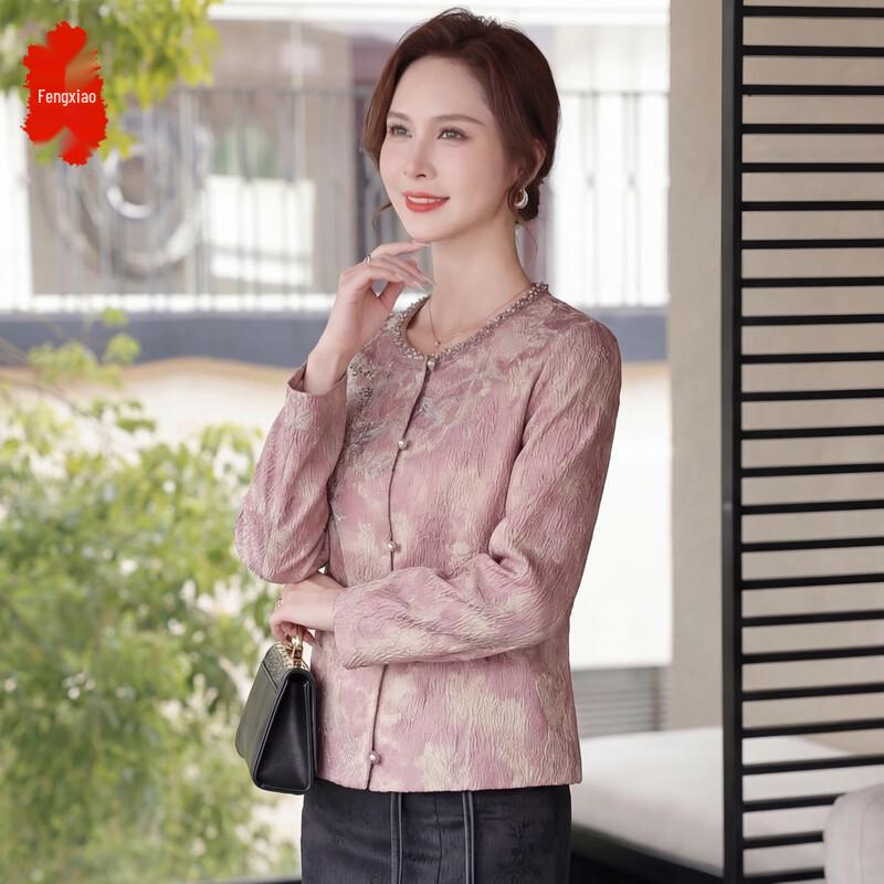 Elegant Chinese Style Spring Jacket for Middle-Aged Women