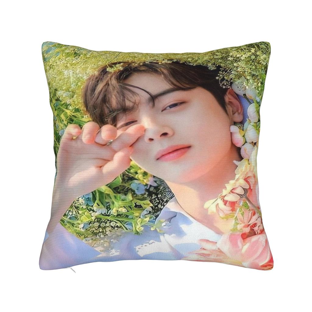 CHA EUN WOO Kpop ASTRO Idol Pillowcases Product Printing Cushion Cover  Throw Pillow Cover Bed Decorations Square Multiple Sizes