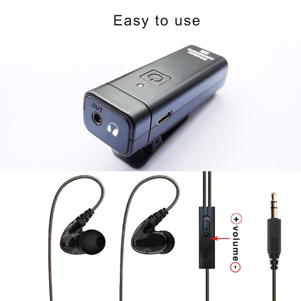 Wireless In Ear Monitor System IEM UHF Mono Transmitter Receiver Low Latency for Studio Band Live Performance