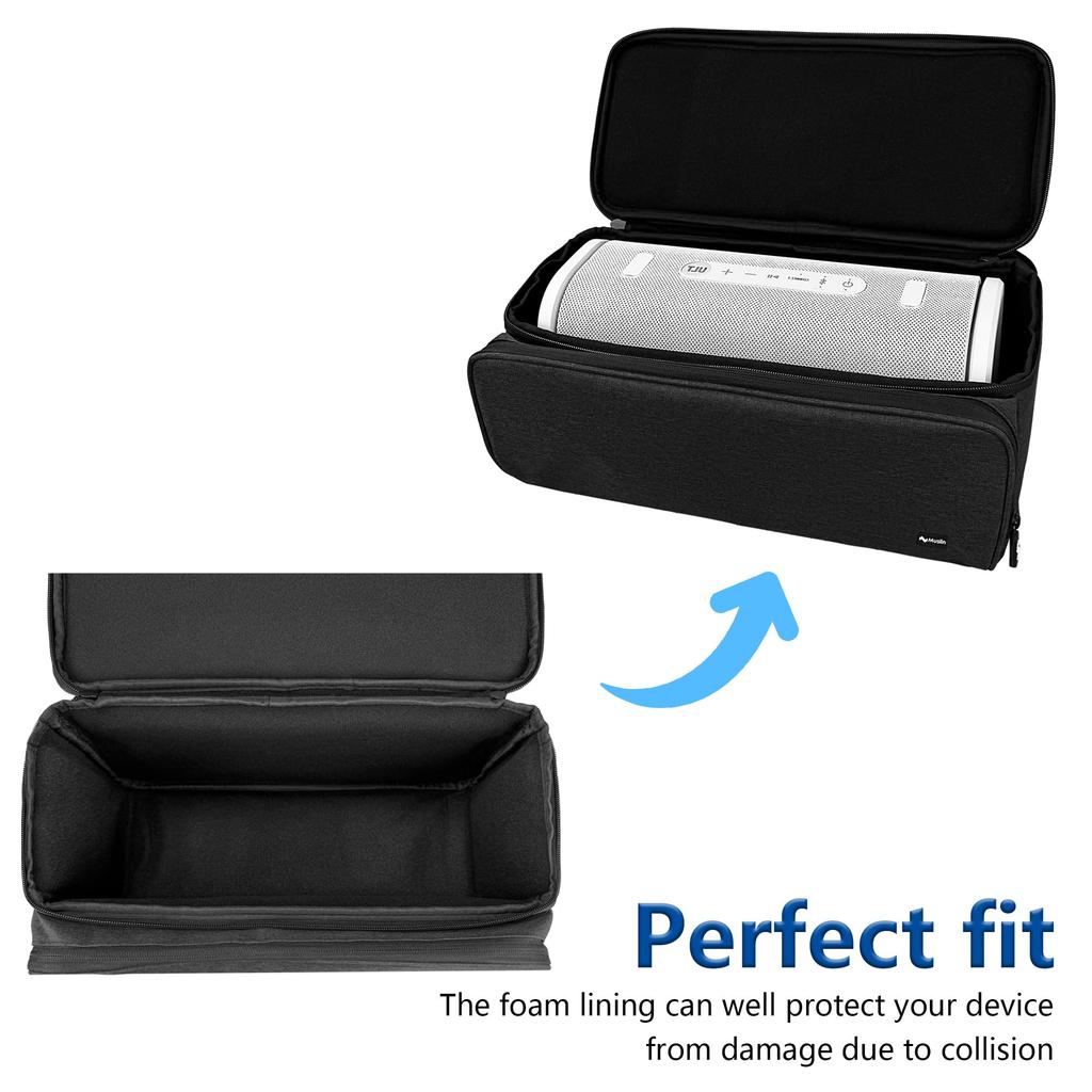 The MUSIIN Bluetooth speaker bag is compatible with Sony ULT FIELD and features soft and comfortable inner a front zipper pocket for and a detachable