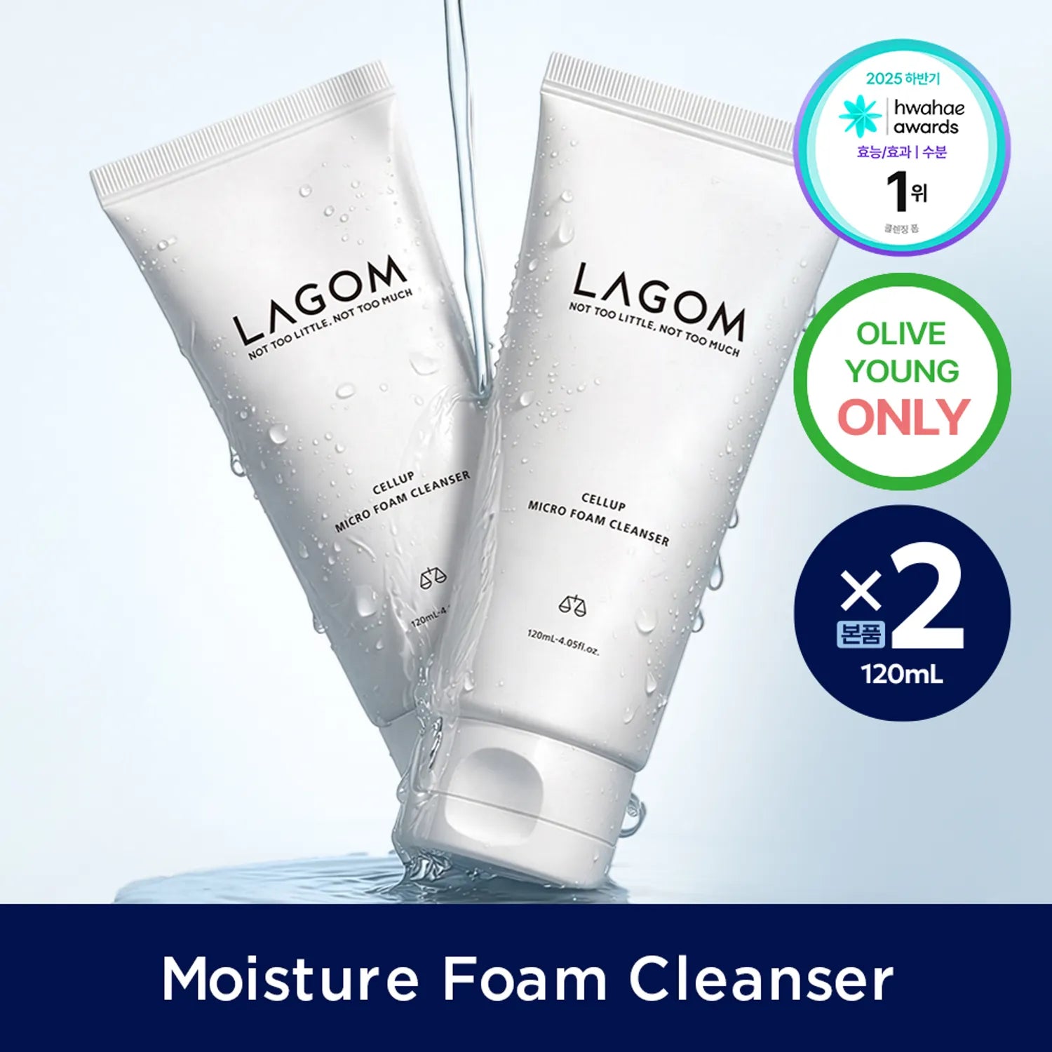 Lagom Cellup Micro Foam Cleanser 120ml*2ea 120ml