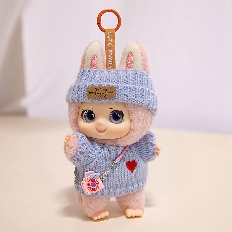 Cute family second generation plush toy doll rag doll pendant decoration soothing doll mobile phone bag pendant
