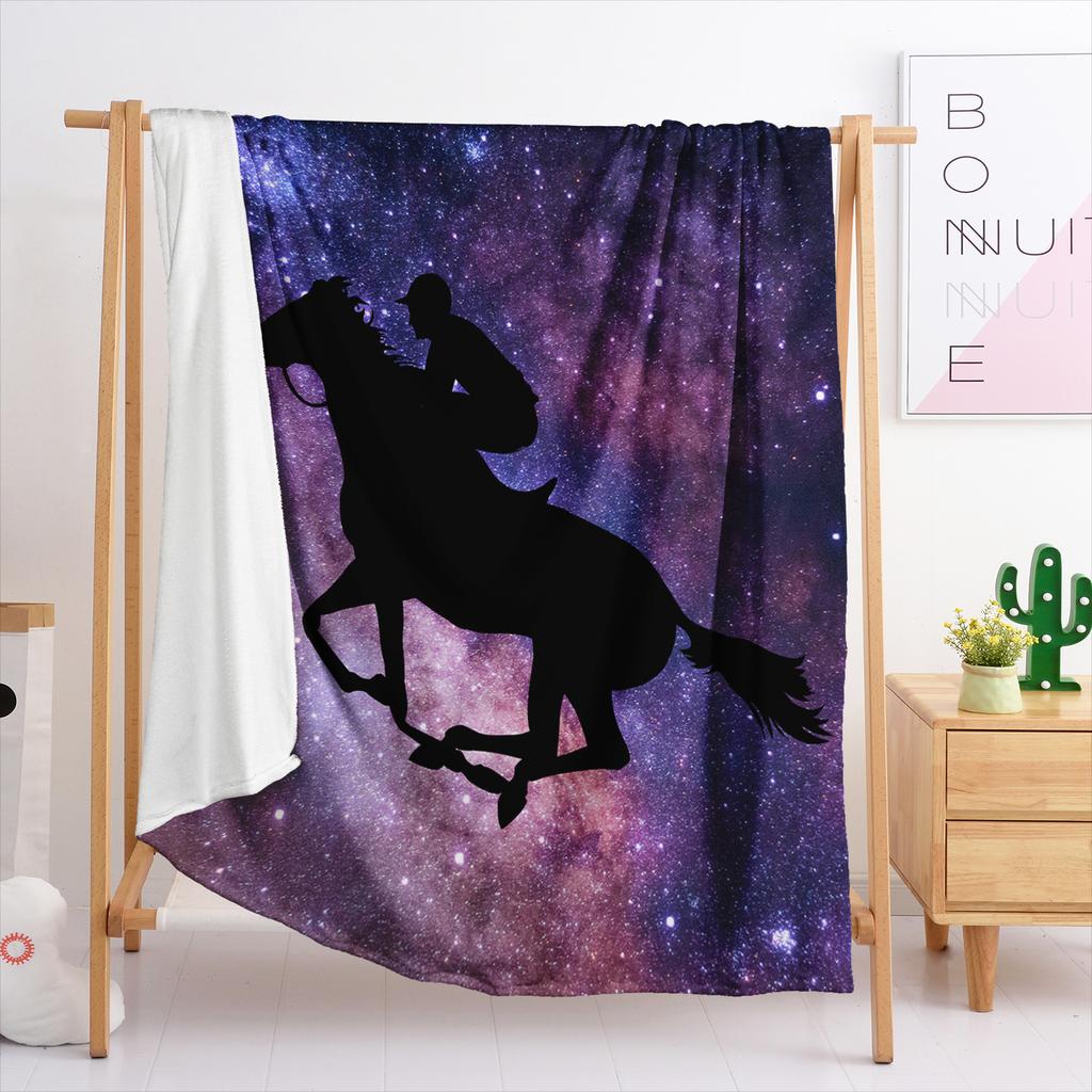 Blanket Flannel Blanket Color Gradual Change Unicorn 3D Digital Printing Blanket Blanket
