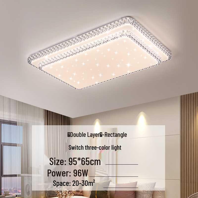 Modern Faux Crystal Round Ceiling Lamp Fixture for Living Room or Bedroom