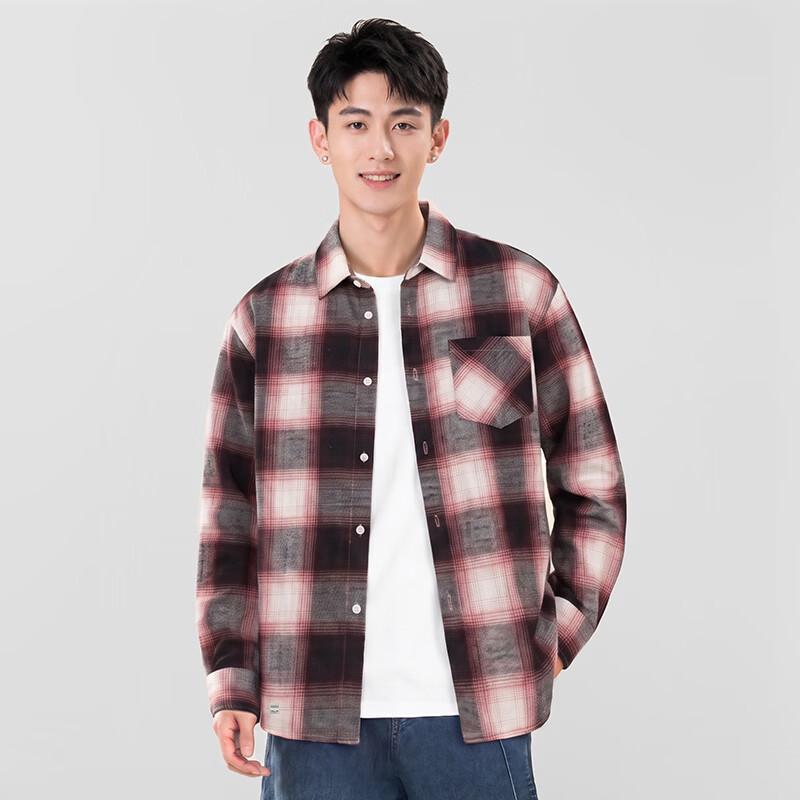 Men's American Retro Loose Fit Flannel Plaid Shirt