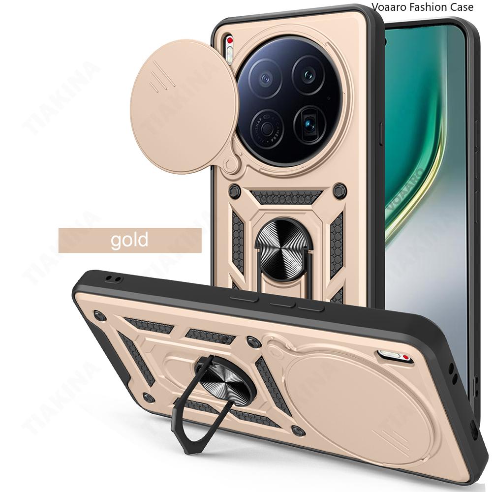 Slide Lens Armor Funda for Tecno Camon 40 Premier Case for Tecno Camon 40 Premier Case Magnetic Ring Stand Holder Cover Capa