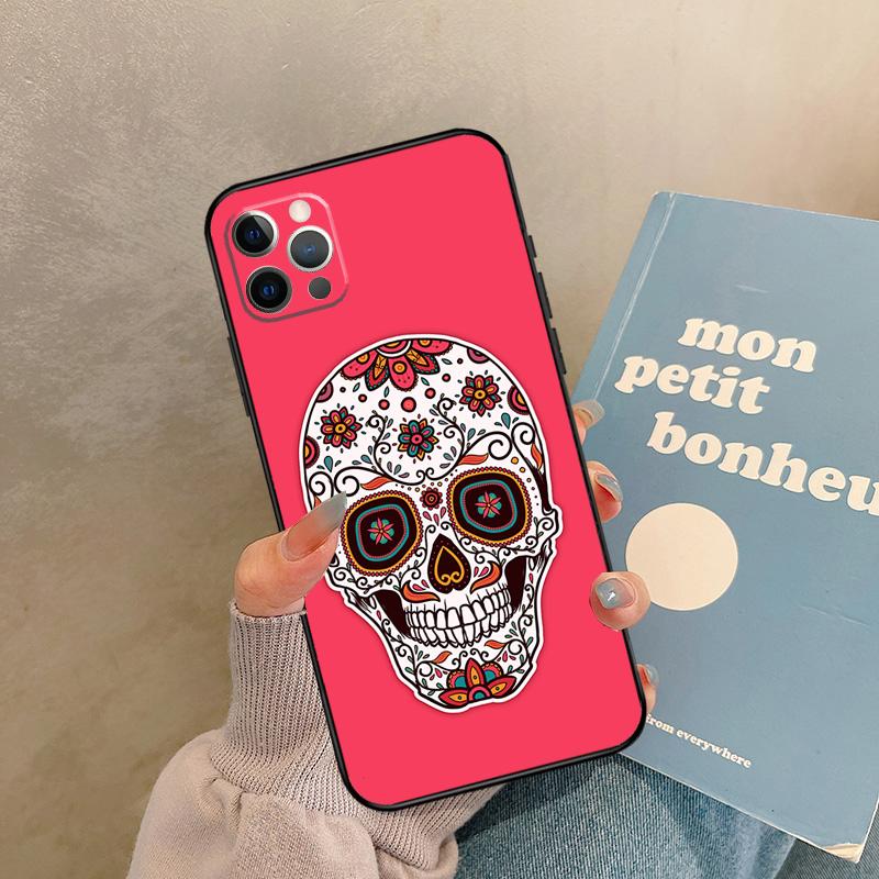 

Mexican Skull Girl Tattooed Art Case For iPhone 17 Air 13 16 15 11 12 14 Pro Max 13 mini XR 15 16 Plus 16e Back Cover Shell iPhone 15 Plus