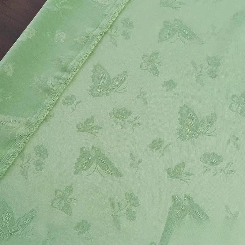 50x148cm Bawełniano-lniana tkanina żakardowa w motyle do szycia DIY sukienki, koszuli, spódnicy, spodni, odzieży, vintage letnia tkanina