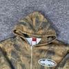 Corteiz Alcatraz Leaf Camo Hooded Sweatshirt Loose Fleece Streetwear All