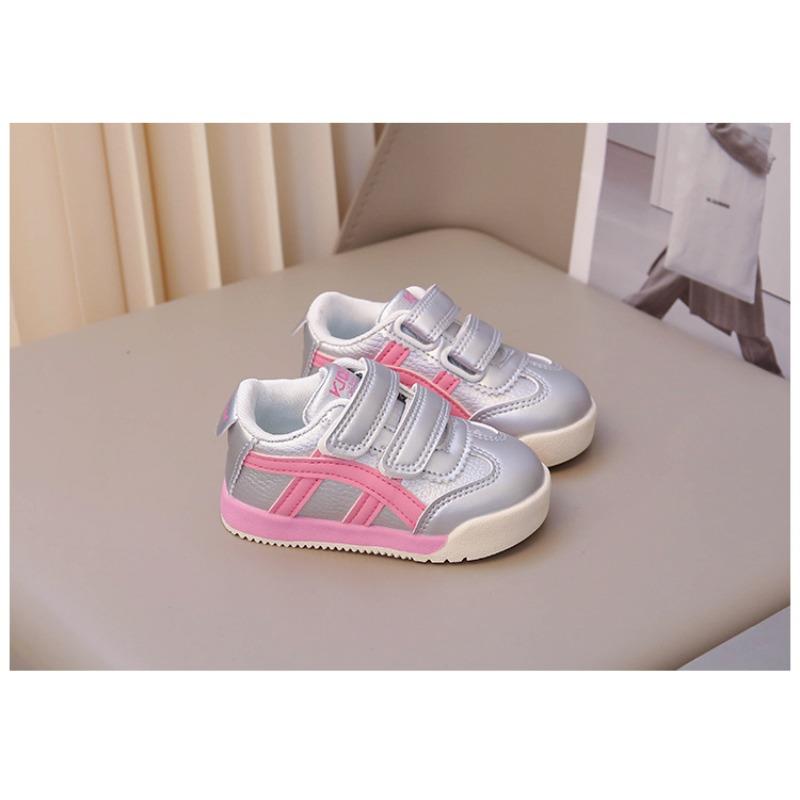 Children's Forrest Gump Shoes Girls Spring and Autumn Soft-soled Non-slip Shoes Baby Toddler Anti-kick Shoes Leather Board Shoes Sequins