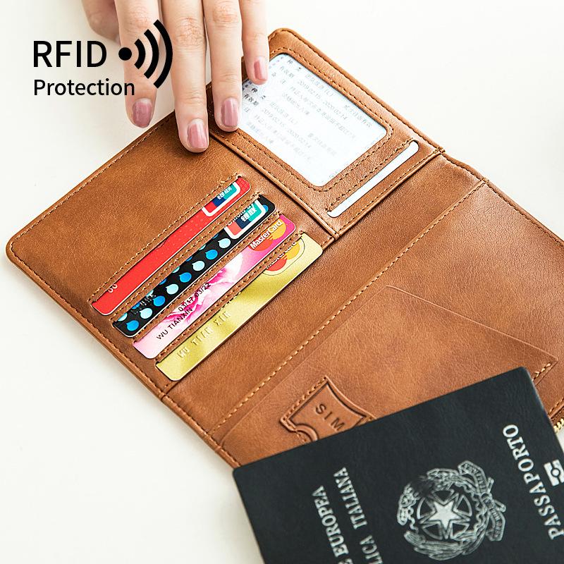 Korean Multifunctional RFID Passport Wallet for Men and Women