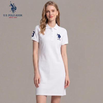 Robe polo A-line à manches courtes pour femme