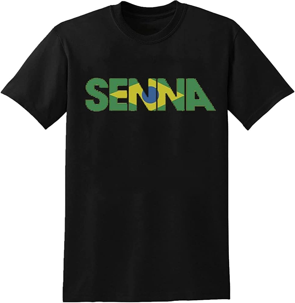 Ayrton Senna Sennacars Men Men T Shirt Male Cool Casual Tops Tee Shirt Black 4XL чёрный