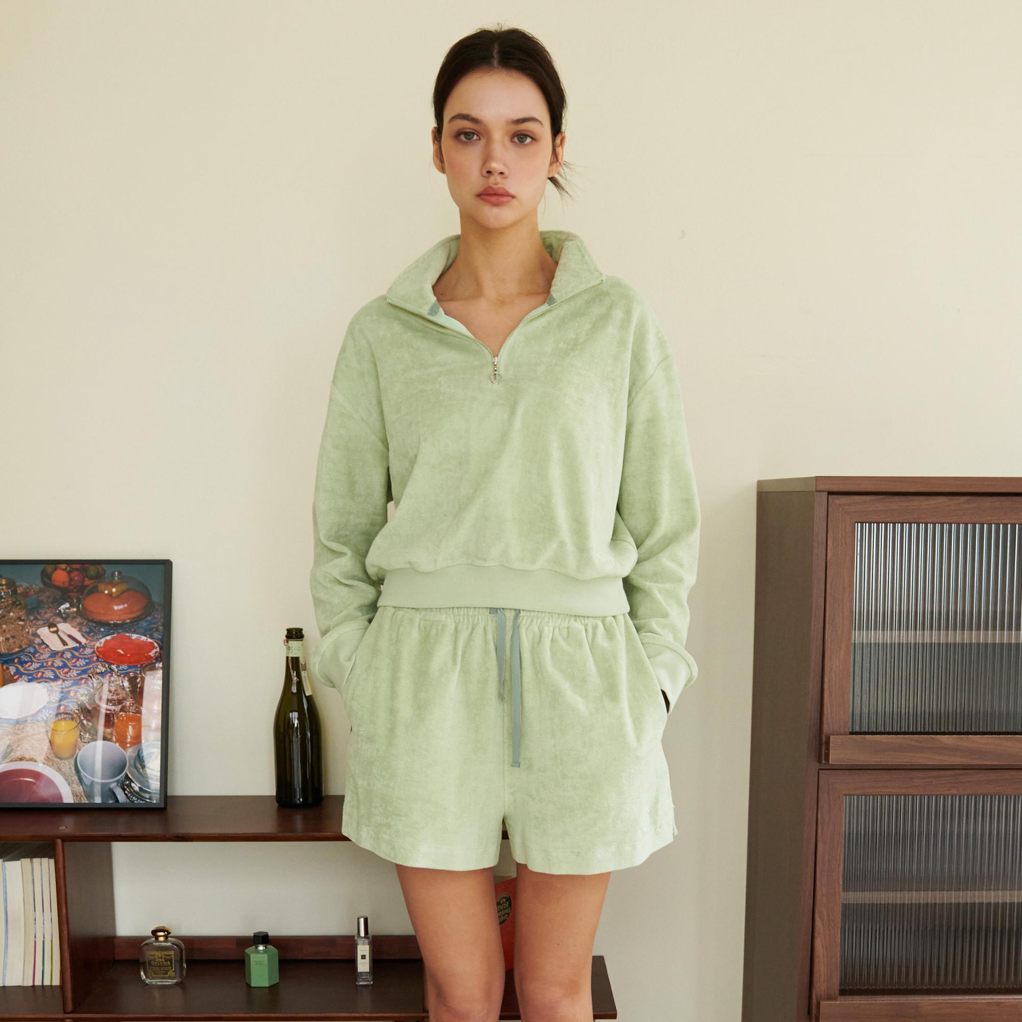 Reve Reve Terry Half Jip-Up Top Gr M