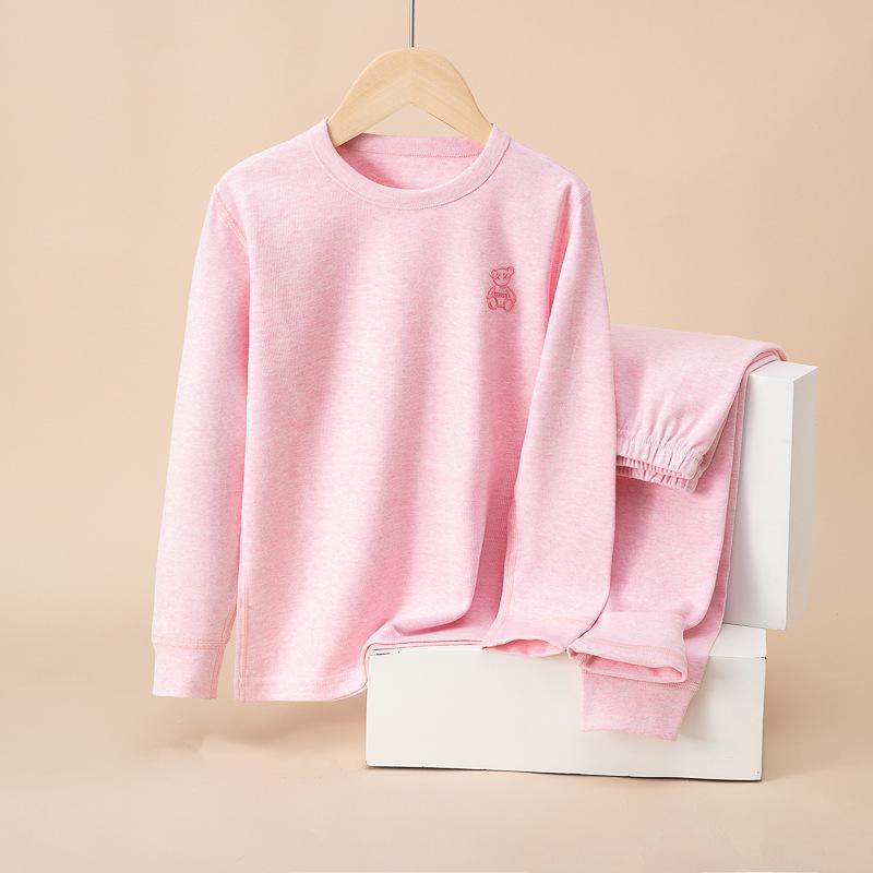 

Children s Warm Autumn/Winter Underwear Set for Medium and Large Kids – Cozy Brushed Cotton Top & Trousers, Unisex, Thickened Two-Piece Set 100 cm