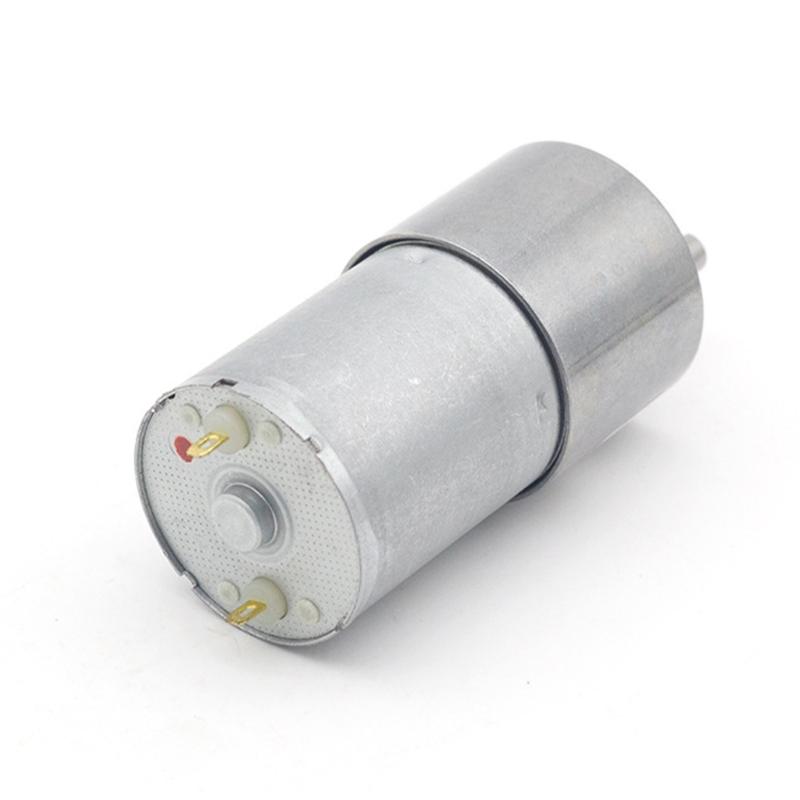 12V High Torque Gear Motor Metal Gear Box Electric Motor Low Speed High Torque Forward Backward Motor Easy to Use