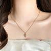 Stylish and Simple Cross Pendant Necklace Female Personality Light Luxury Versatile High Sense Collarbone Chain