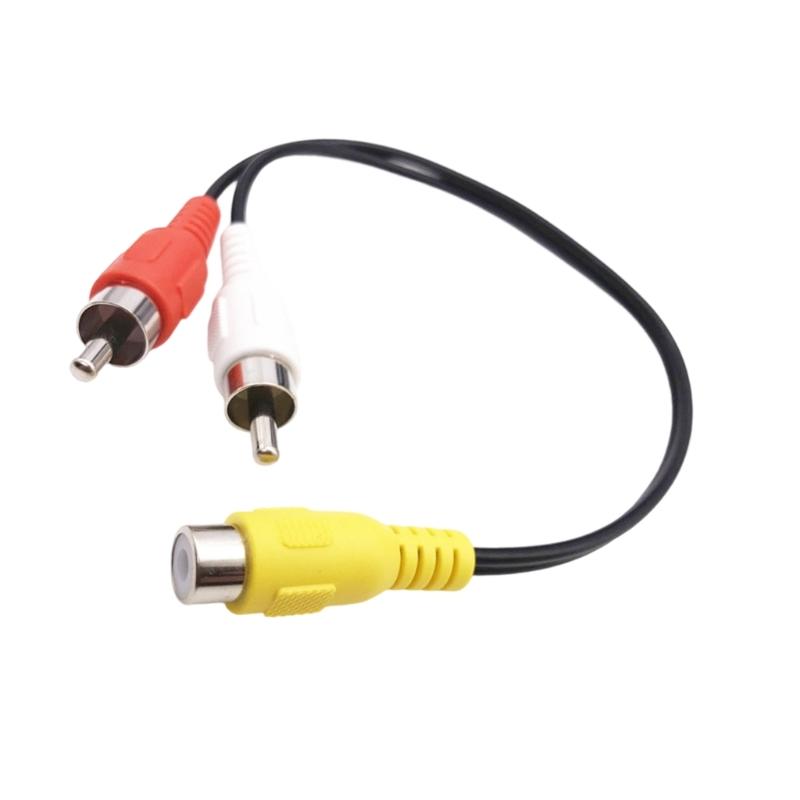 Durability 1 Male to 2Female Cable with Gold Plate Connectors for Clear Music Video Signal Distribution Splitter