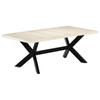 Day and Night - Day and Night Dining Table Solid White Mango Wood 200x100x75 Cm
