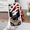 USA America Flag Thicken TPU Mobile Phone Case for iPhone 17 16 15 14 13 12 11 Air Pro Max Plus Colorful Cover