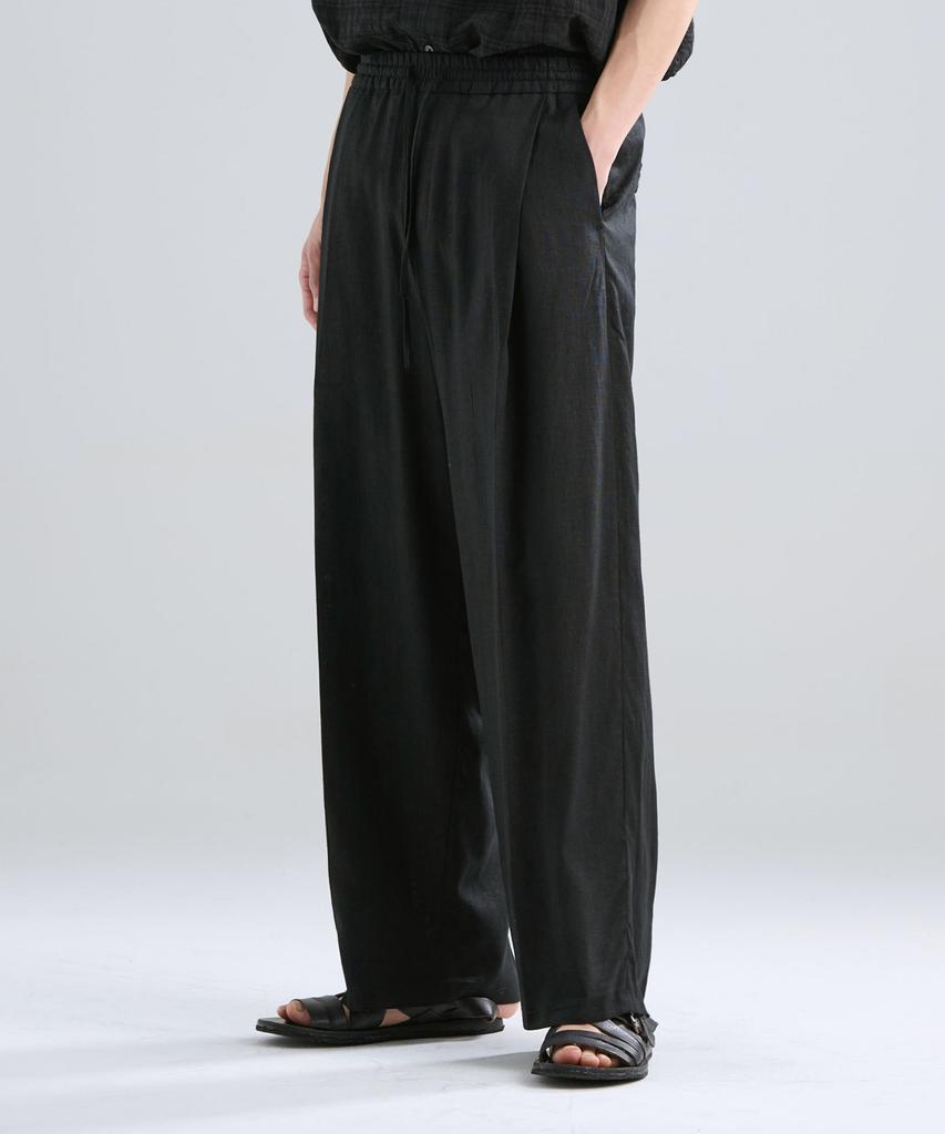 ZPLISH Wide Linen Pants Black
