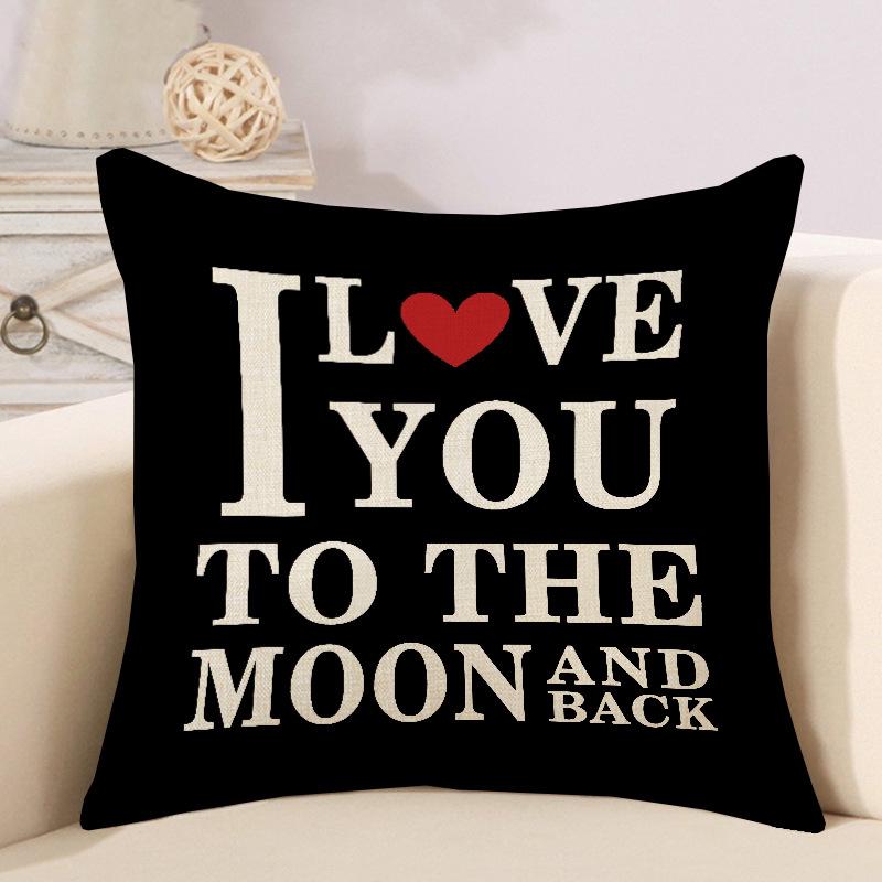 Creative life letter hug pillowcase home decoration car sofa cushion set outdoor products