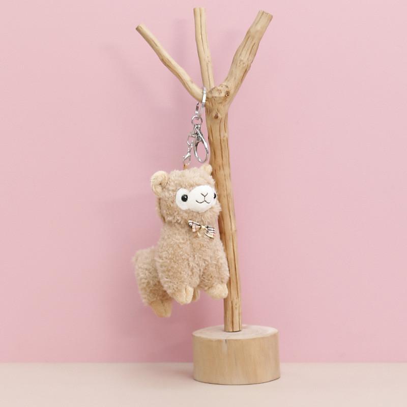 Tie Plush Cute Alpaca Doll With Pp Cotton Filling Perfect For Birthday Surprises