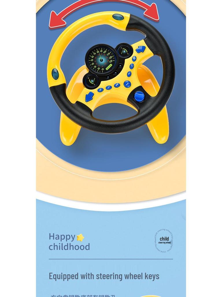 Kids' Large Passenger Seat Simulated Driving Toy with Base