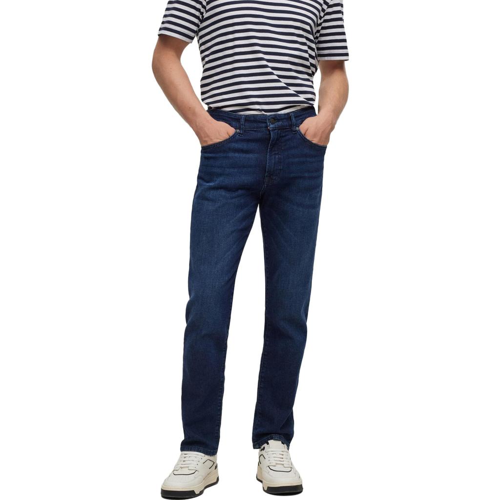 Hugo Boss Jeans Men's Blue Moderate Straight Fit Pants 50501129-406