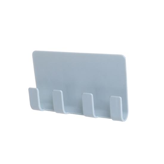 

Adhesive Wall Mobile Phone Holder Hanging Shelf Rack Keys Towel Charging Stand синий