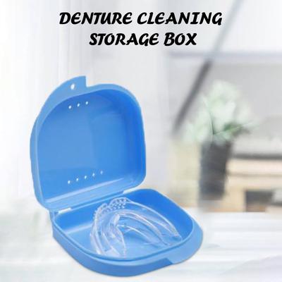 Denture Bath Box Case False Teeth Appliance Container Storage Boxes Dentu