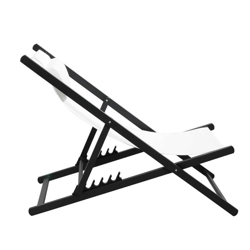 Aluminiowy składany fotel Chili2 Biały + Ciemnoszary