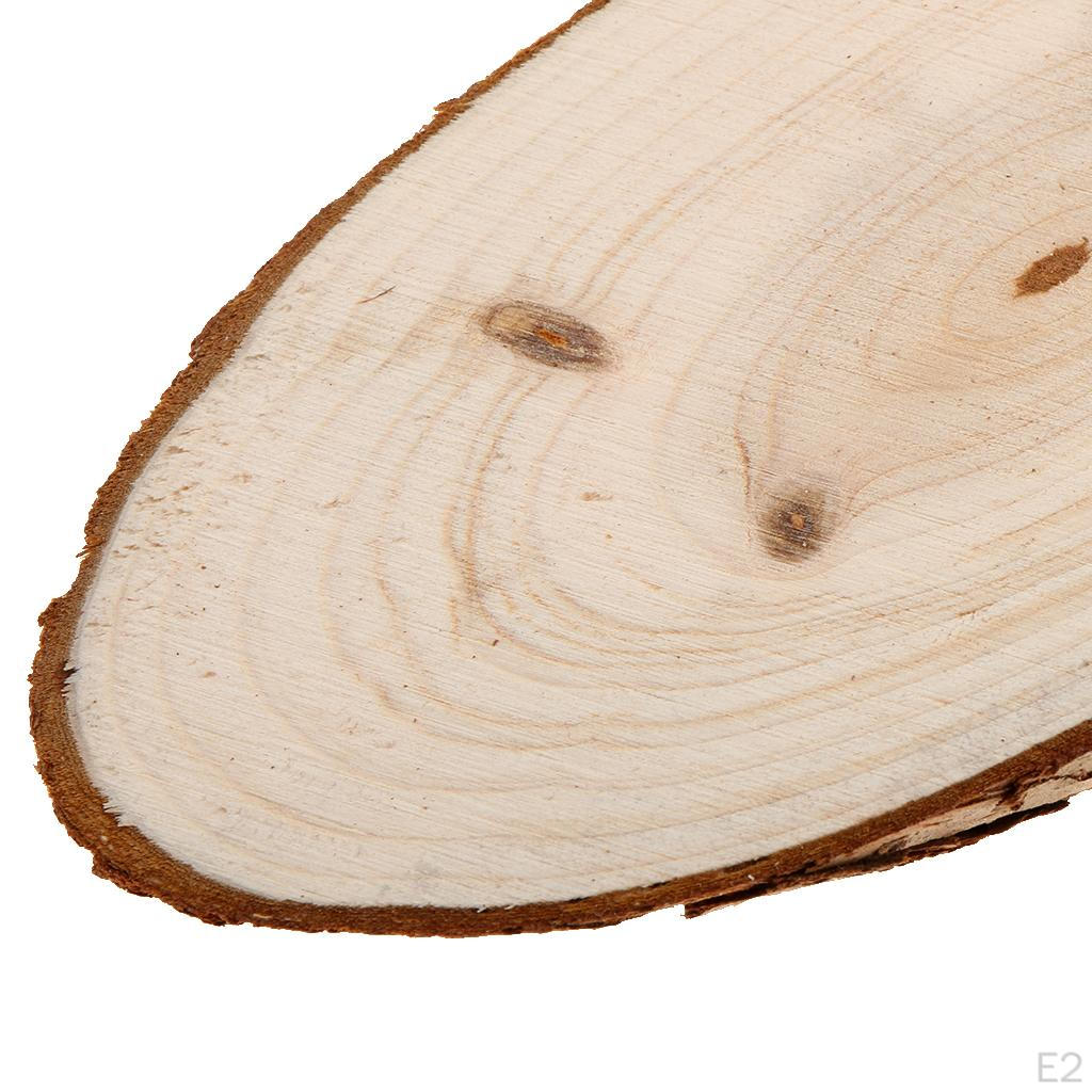 Unfinished Natural Oval Wood Slice Circles Wedding Decor