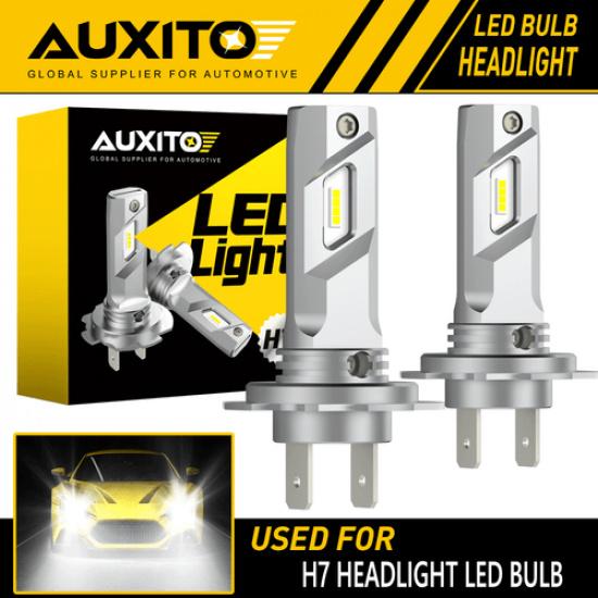 AUXITO H7 LED Headlight Bulb Kit High Beam 6500K Cool White Bulbs Bright Lamp EA