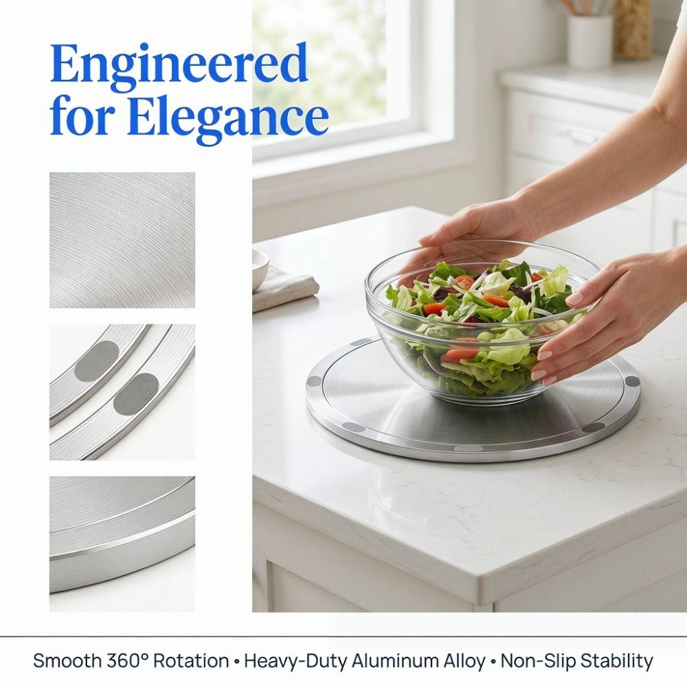 Heavy Duty Turntable Stand Aluminum Zinc Zinc Alloy Swivel Plate Stand Rotating Turntable Showcase Furniture