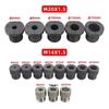 3-in-1 Locher-Set: 3-15mm Rändel-Bohrungsbuchsen, Positionier-Gewindebuchse, Messing-Anschlagmutter, Schraubenschlüssel