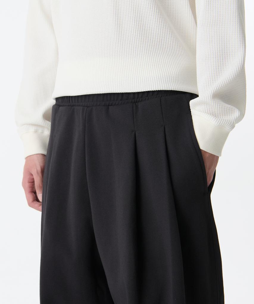 MUSINSA STANDARD Double Knit Two-Tuck Wide Lounge Sweatpants [Dark Gray]